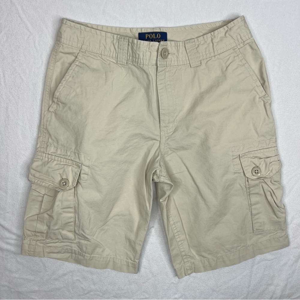 Polo Ralph Lauren Boys Casual Chino Cargo Shorts Size 14 Beige